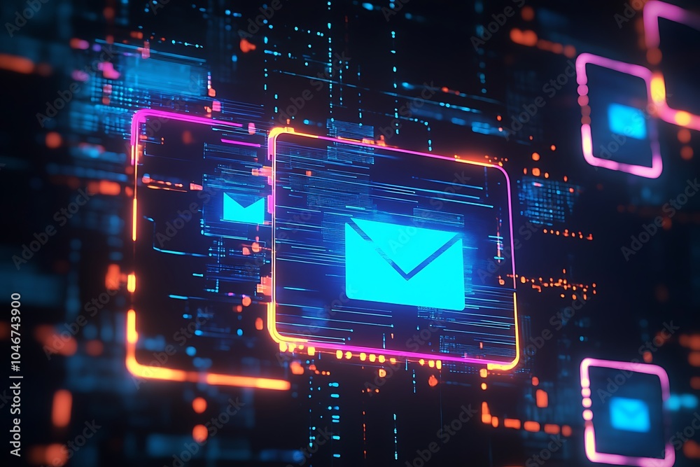Creative digital data transfer and exchange folders on dark wallpaper. Backup data Creative digital data transfer and exchange folders on dark wallpaper. Backup data
