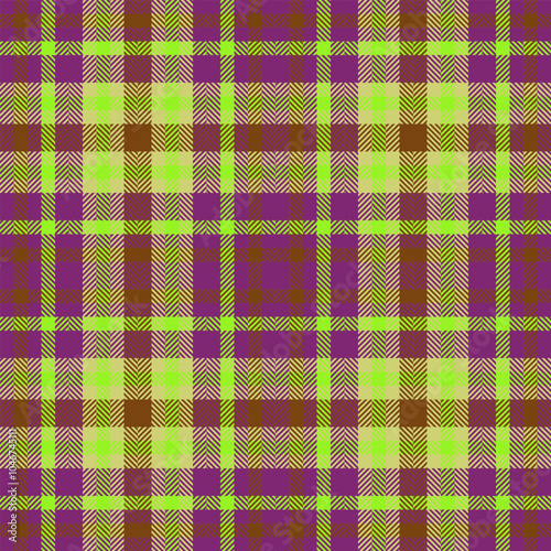 Majestic texture vector plaid, fibre textile check tartan. Design seamless fabric background pattern in magenta and green colors.