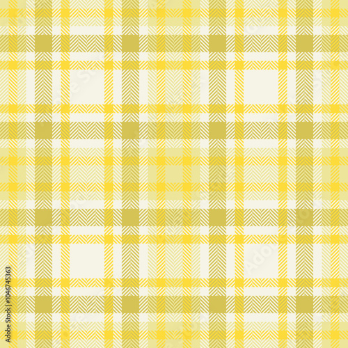 Home seamless vector check, idea plaid pattern fabric. Jpg textile tartan texture background in yellow and linen colors.