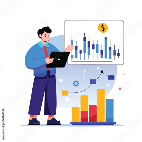 stock market graph analysis crypto trader trend