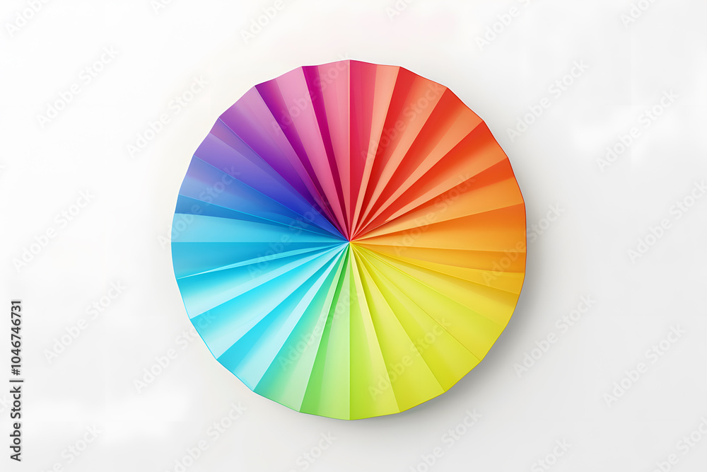 Obraz premium Top view 3d pie chart isolated on white