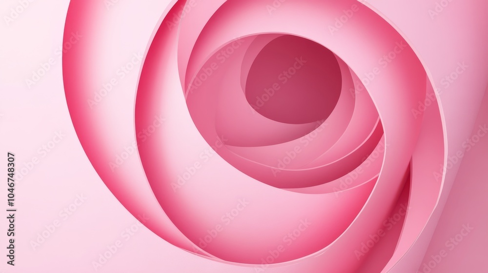 Photo of, Pink background with spiral shapes for design, banner template Photo of, Pink background with spiral shapes for design, banner template