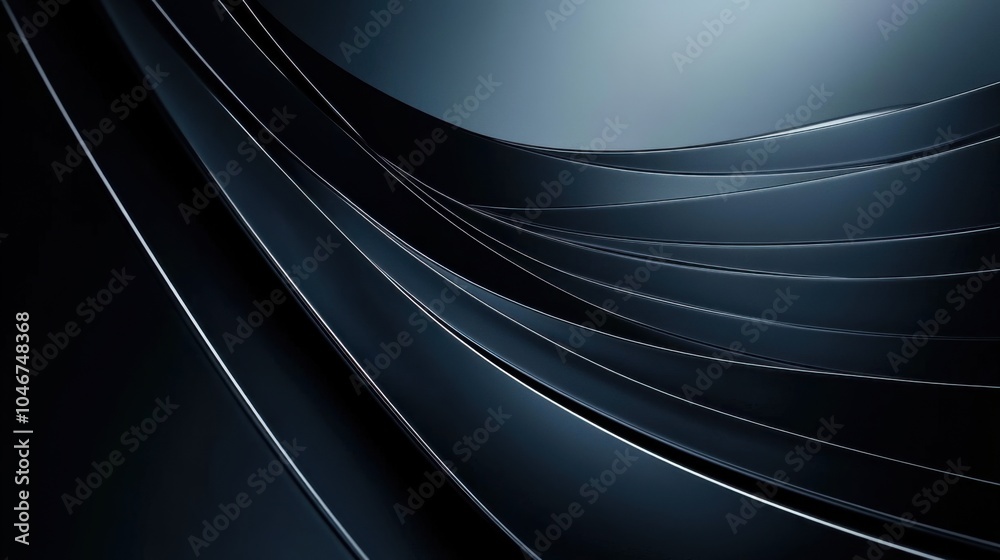 Abstract smooth black curves design representing modern elegance and technology Abstract smooth black curves design representing modern elegance and technology