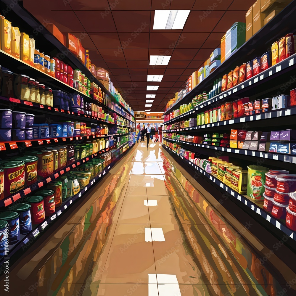 Aisle of Abundant Choices Exploring the Vibrant World of Supermarket Shelves