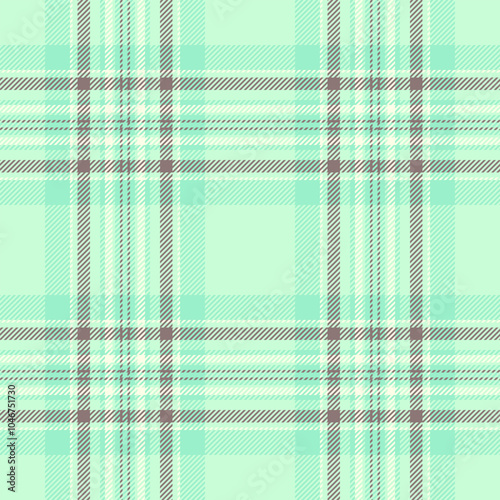 Royalty pattern tartan check, size background seamless textile. Neat texture vector plaid fabric in light and mint colors.