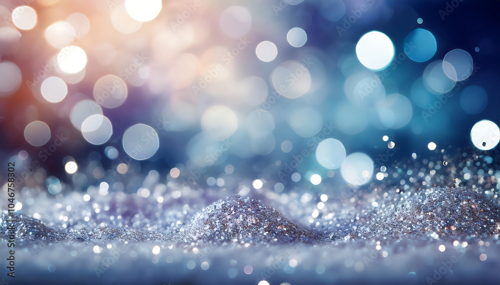 Sparkling silver glitter on a winter abstract bokeh background with shimmering holiday colo_1(803) Sparkling silver glitter on a winter abstract bokeh background with shimmering holiday colo_1(803)