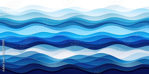 gentle blue undulating pattern against white backdrop