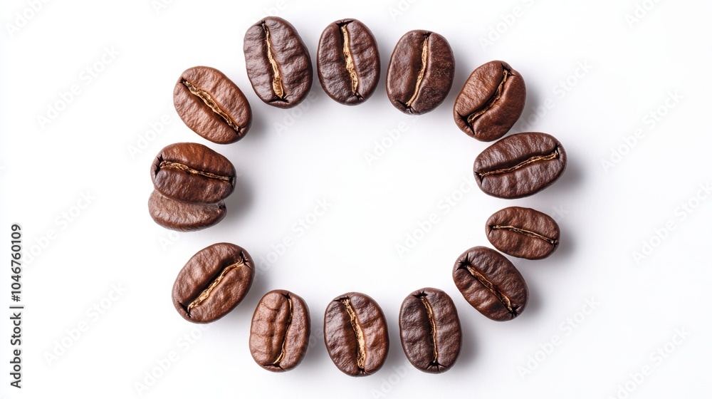 Fototapeta premium The Circular Coffee Bean Arrangement