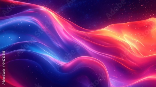 Abstract fluid motion with dynamic color blends. Featuring smooth transitions and glowing effects. Emphasizing fluidity and energy. Ideal for contemporary and creative designs.