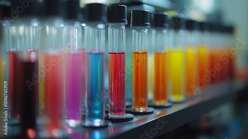 Vibrant chemistry exploring the spectrum of colorful solutions in laboratory test tubes