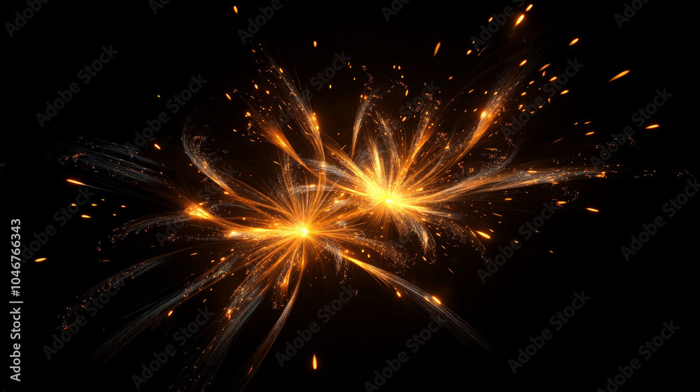 Obraz premium firework on black backgroud
