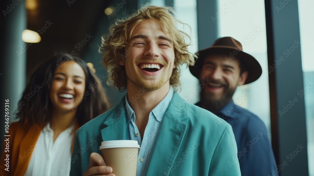 Fototapeta premium The Joyful Coffee Friendship