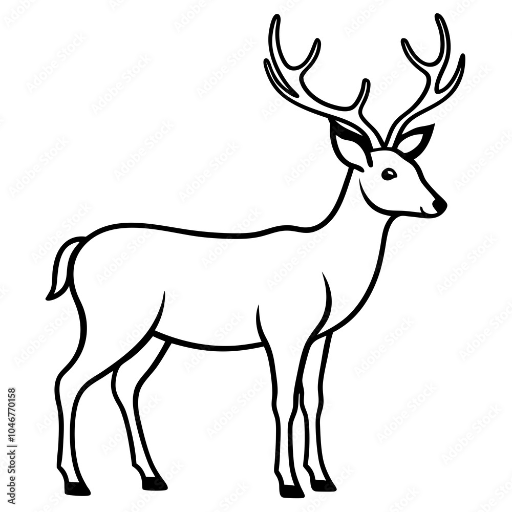 Obraz premium silhouette of a deer