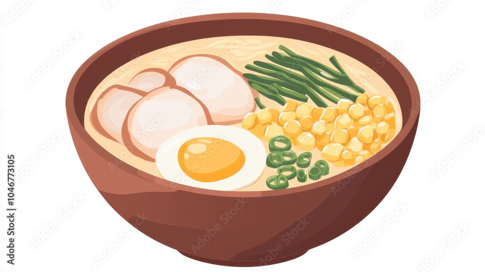 Delicious Bowl of Ramen with Fresh Ingredients