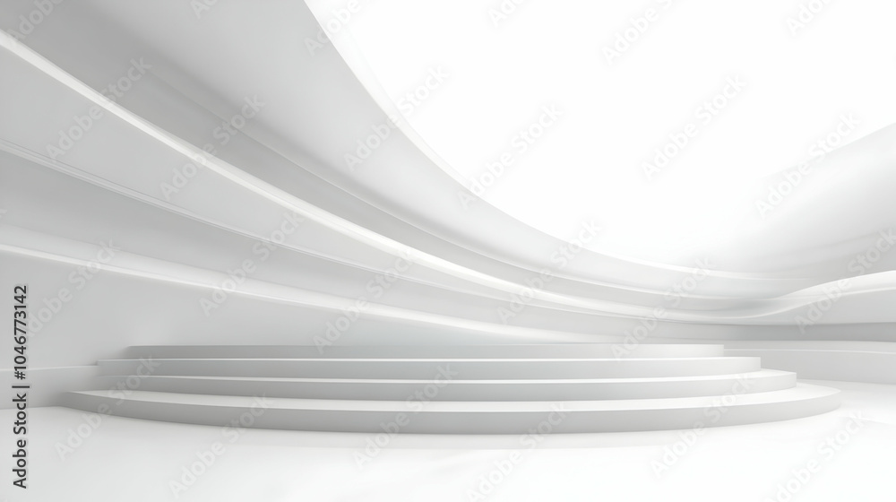 Soft Light and Shadow on White Background Design