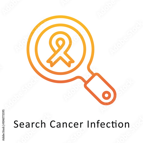 Search Cancer Infection vector Outline Gradient Design icon. Cancer Symbol on White background EPS 10 File
