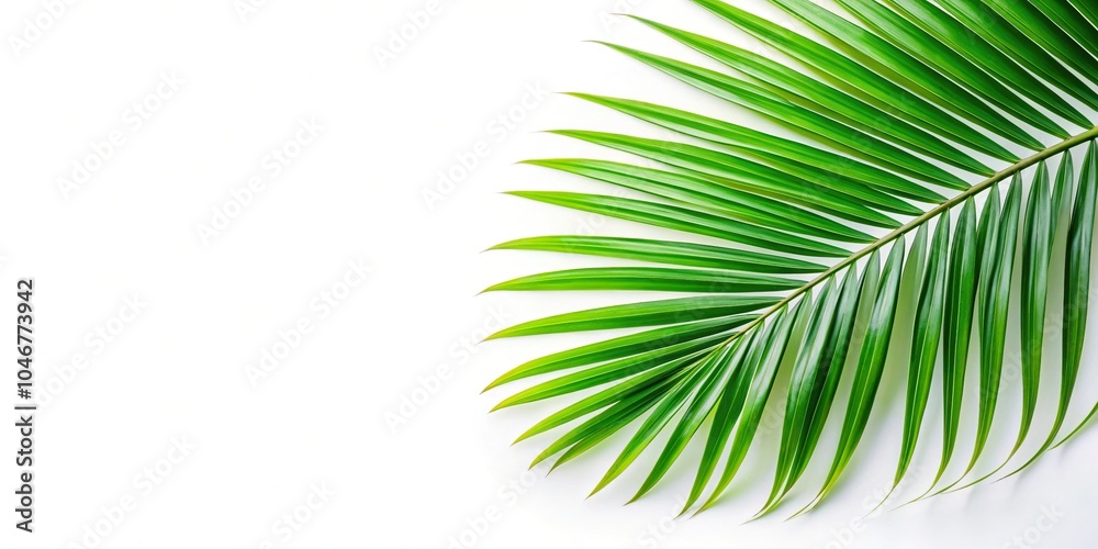 Obraz premium palm leaves on white background