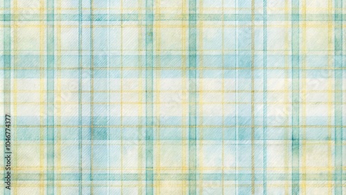 Pastel plaid pattern background in watercolor