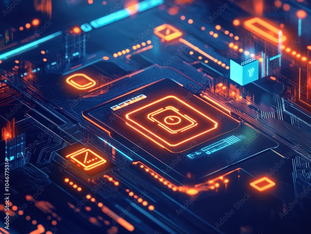Secure fintech payment gateway with glowing encryption symbols and data flow Secure fintech payment gateway with glowing encryption symbols and data flow
