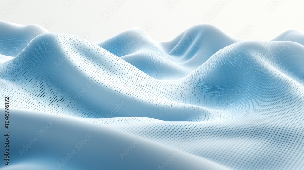 Soft Blue Fabric Waves for Abstract Backgrounds Soft Blue Fabric Waves for Abstract Backgrounds