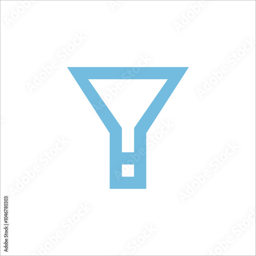 Filter icon button vector logo art illustration.eps