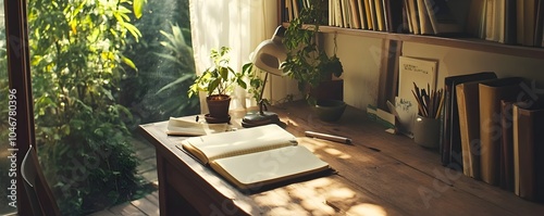 Minimalist Wooden Desk with...