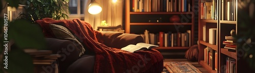 Cozy Reading Nook with Soft...