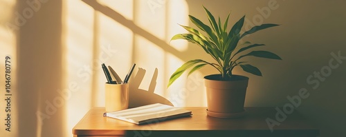Minimalist Study Space with...