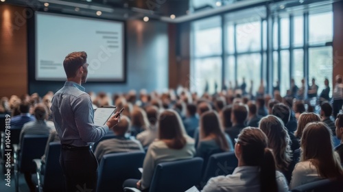 Wallpaper Mural The Speaker at Conference Event Torontodigital.ca