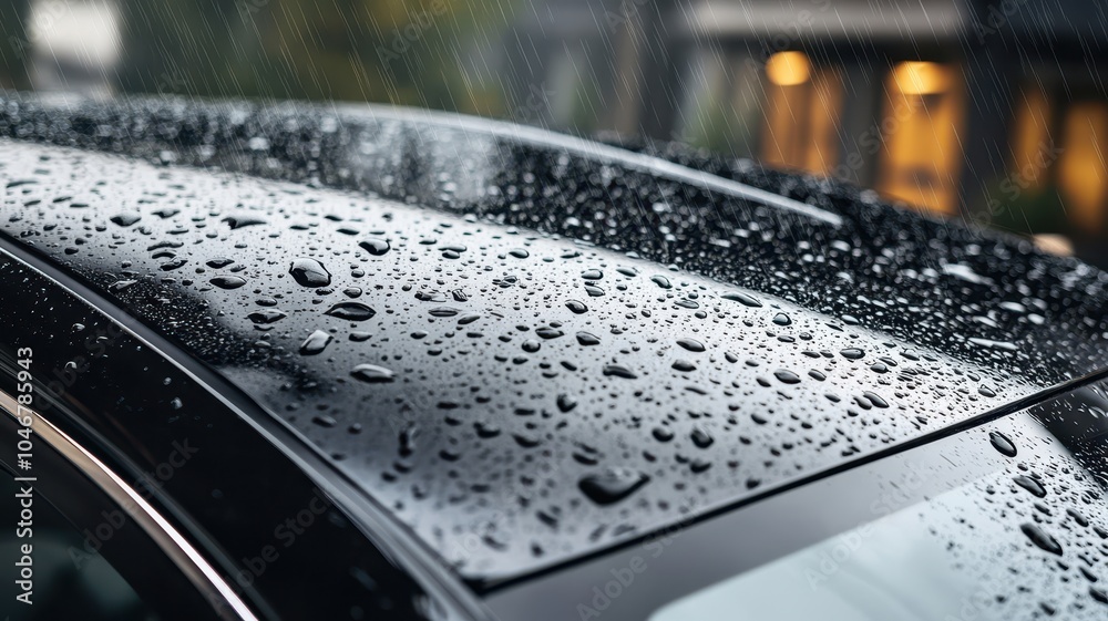 Car windshield with rain drops and frameless wiper blade,Traffic Jam with raining in evening day in the city,Drops of water on the car after rainy,outside car,Raindrops falling on a glass droplets. Car windshield with rain drops and frameless wiper blade,Traffic Jam with raining in evening day in the city,Drops of water on the car after rainy,outside car,Raindrops falling on a glass droplets.