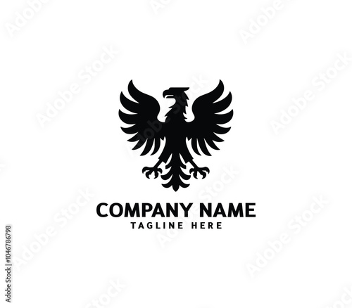 Vector polish eagle silhouette logo. Heraldic eagle logo. Modern eagle logo design concept symbol