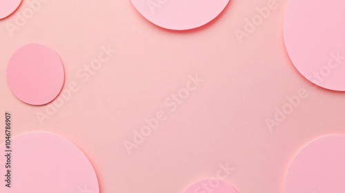 Wallpaper Mural Photo of, Pink background with subtle shapes and minimalist design elements for banner template, white space in the center of the page for text Torontodigital.ca