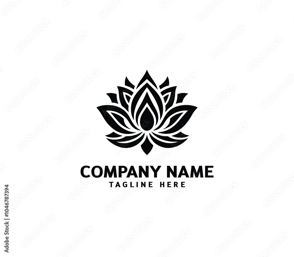 Fototapeta premium Vector lotus flower logo Icon. Lotus logo template. Modern lotus logo concept. Creative flower