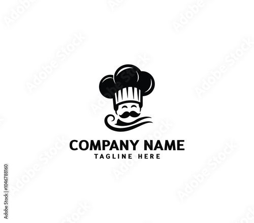 Vector hat chef logo. Chef hat icon template. Creative chef hat symbol. Restaurant, Cooking logo