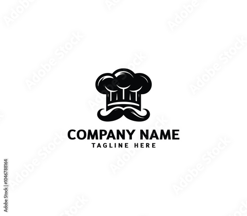 Vector hat chef logo. Chef hat icon template. Creative chef hat symbol. Restaurant, Cooking logo
