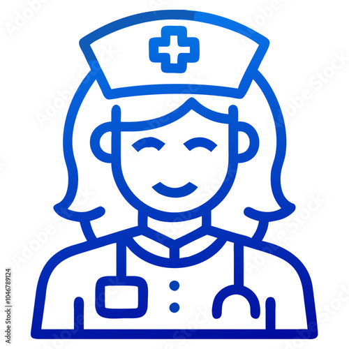 Icon, sign, symbol, emblem. A medical worker, a doctor, a nurse, a paramedic, a resuscitator, an orderly.