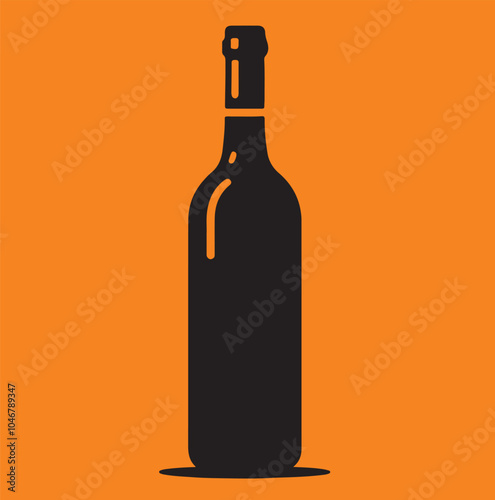 wine bottle and glass