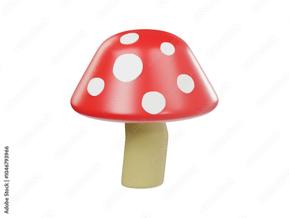 Mashroom icon 3d render illustration Mashroom icon 3d render illustration