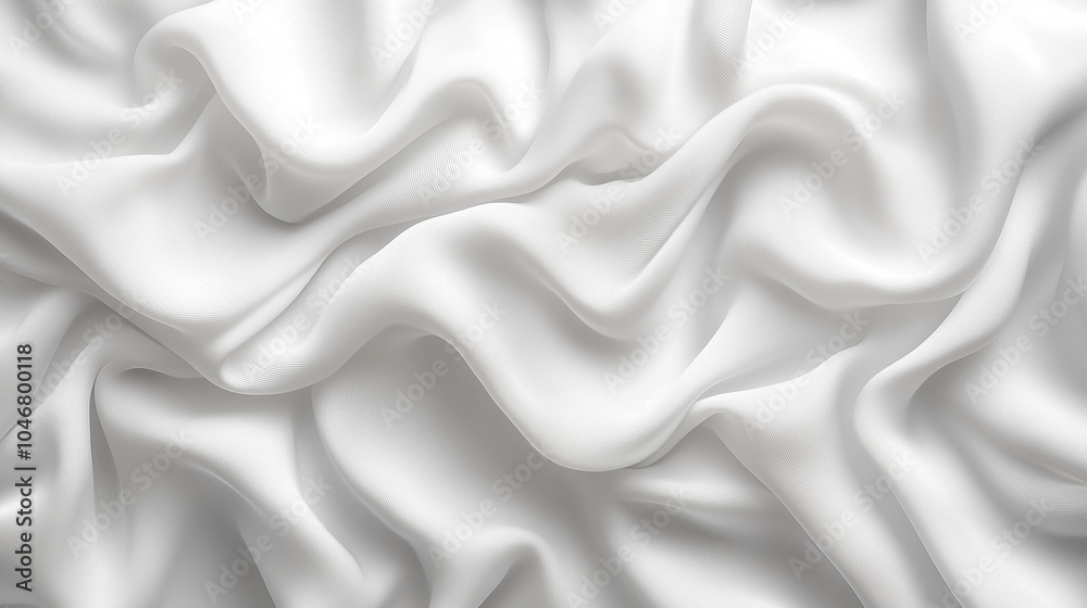 Fototapeta premium Abstract White Waves of Motion, Ai Generative