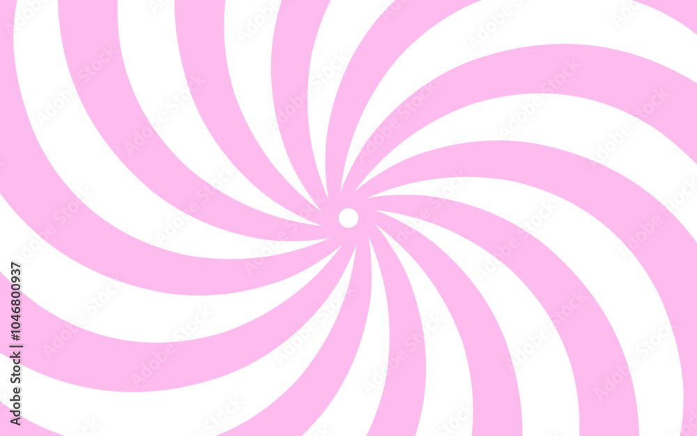 Candy color sunburst background. Abstract  cream sunbeams design wallpaper. Colorful spinning lines for template, banner, poster, flyer. Sweet rotating cartoon swirl or whirlpool. Vector backdrop