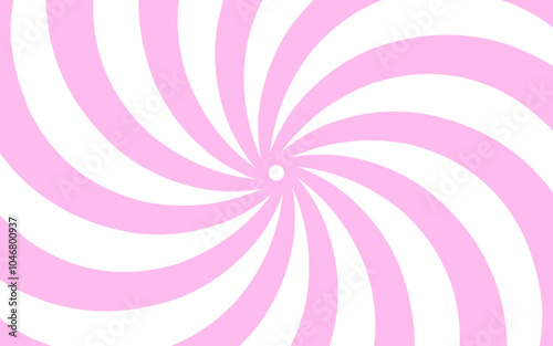 Candy color sunburst background. Abstract  cream sunbeams design wallpaper. Colorful spinning lines for template, banner, poster, flyer. Sweet rotating cartoon swirl or whirlpool. Vector backdrop