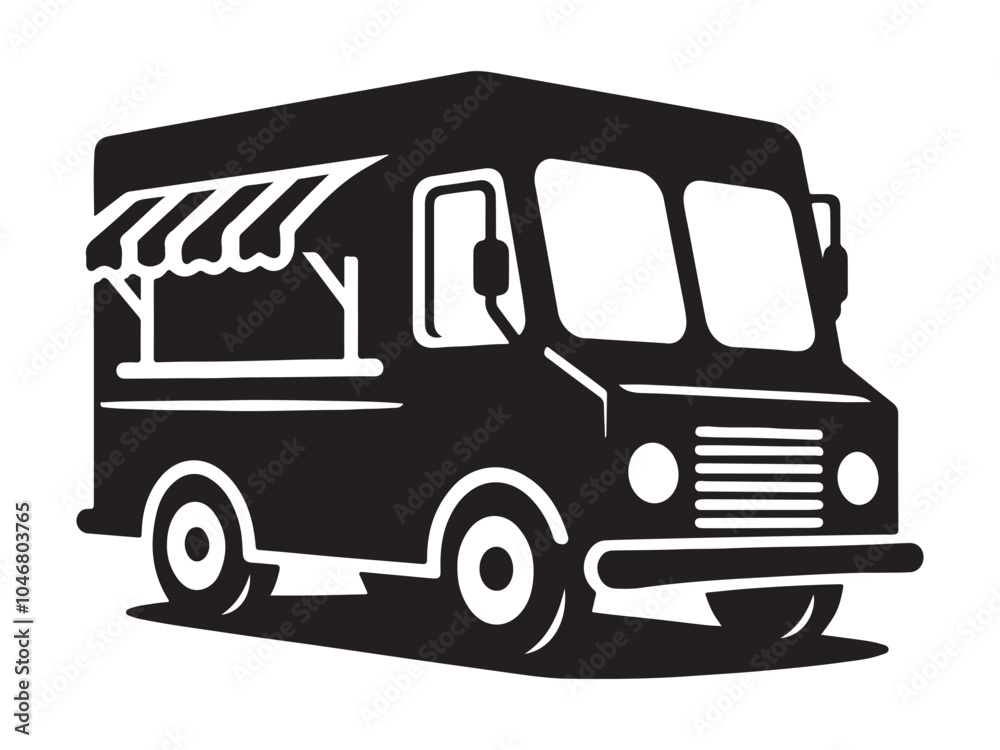 Food truck icon isolated on a white background Food truck icon isolated on a white background