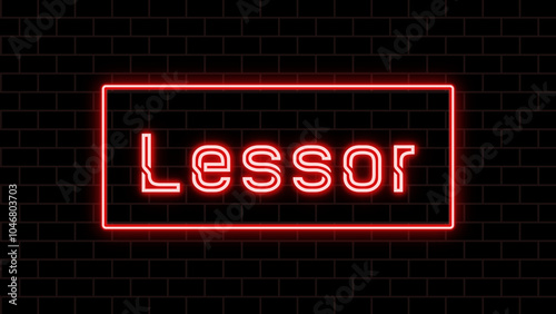 Lessor のネオン文字