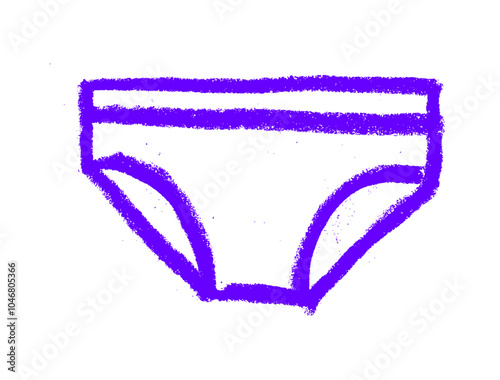 Hipsters Women Underwear Icon Crayon Chalk Drawing Icon