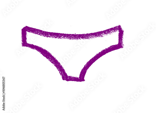 Seamless Women Underwear Icon Crayon Chalk Drawing Icon