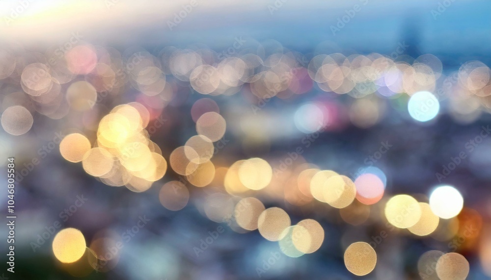 Fototapeta premium Dreamy Bokeh Background with Warm Glowing Lights