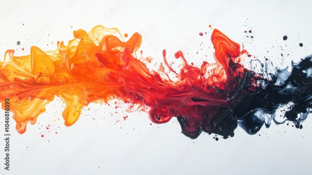Fluid ink splashes