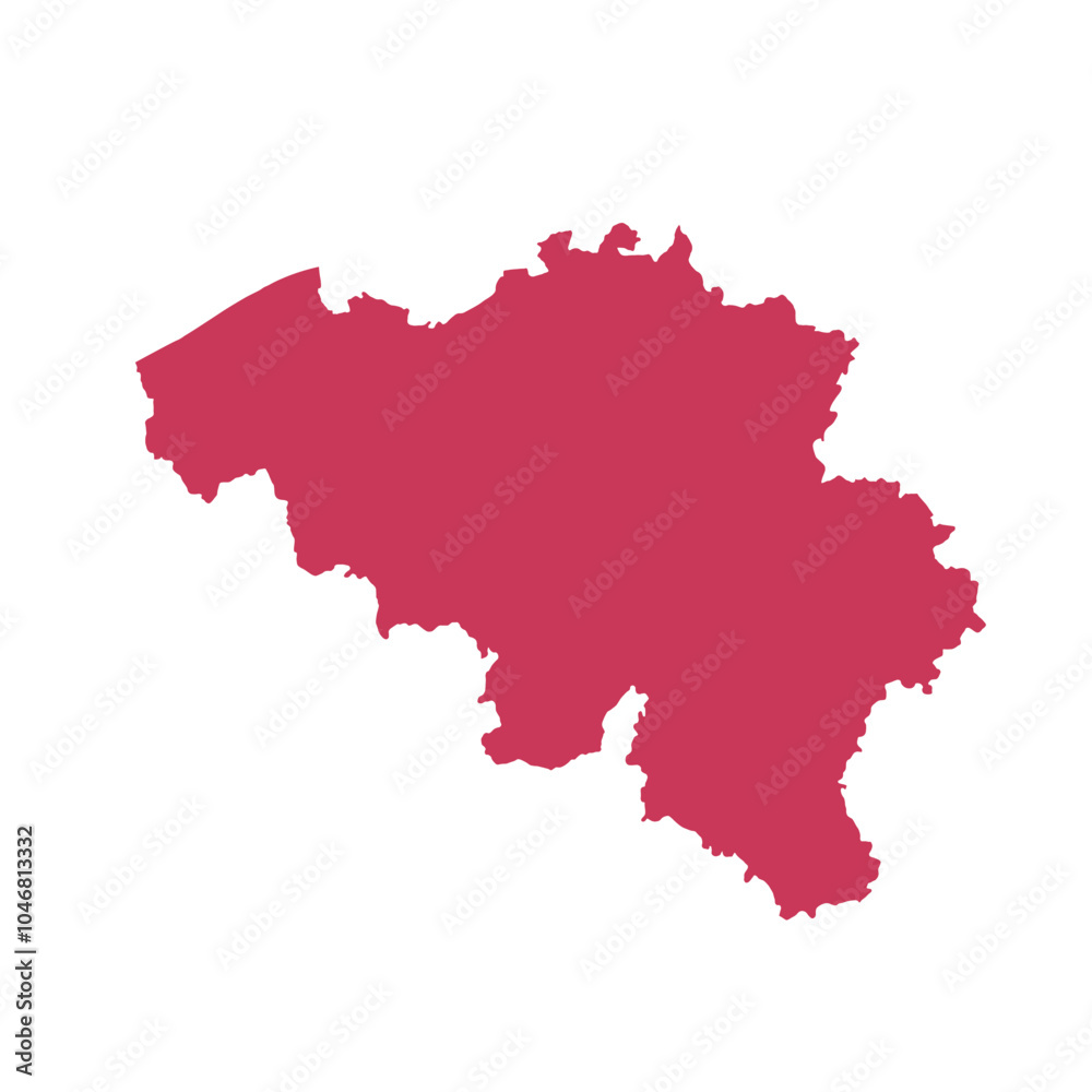 Map of Belgium, sign silhouette. World Map Globe. Vector Illustration isolated on white background. Europe continent Map of Belgium, sign silhouette. World Map Globe. Vector Illustration isolated on white background. Europe continent