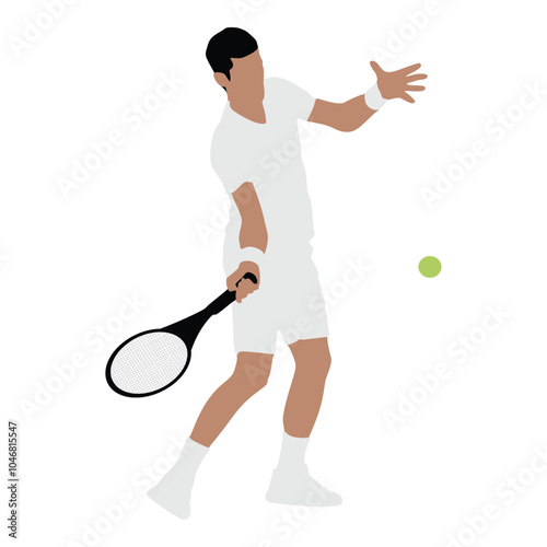 silhouette of a tennis player hitting a forehand