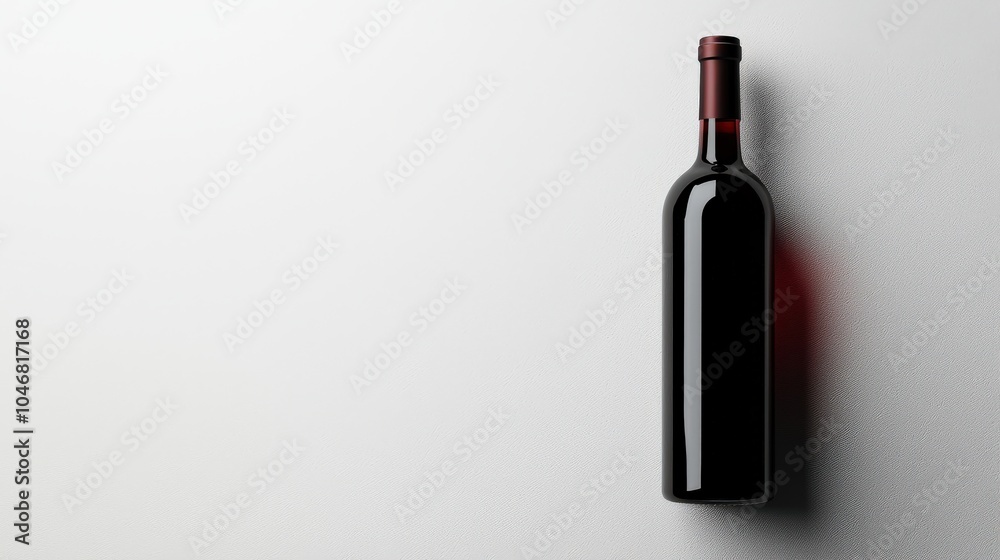 A minimalist scene featuring a bottle of red wine vinegar, neatly centered on a plain white background. A minimalist scene featuring a bottle of red wine vinegar, neatly centered on a plain white background.